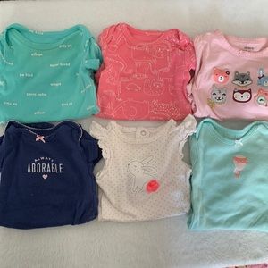 Carters 3 Month Old Lot 6 Bodysuits